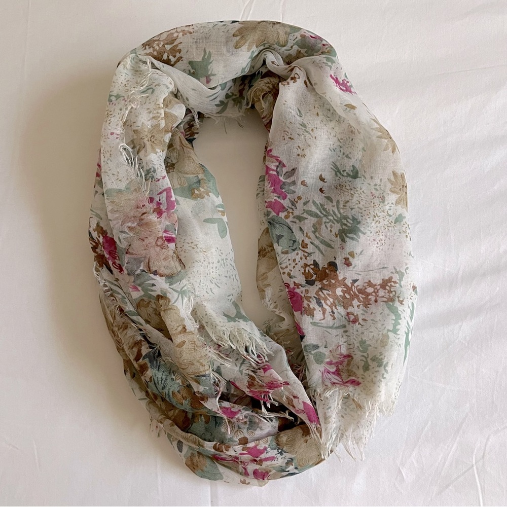 Floral Chiffon Blanket Scarf